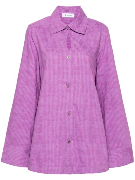  Rodebjer Camisa Bahar A Rayas - Morado 