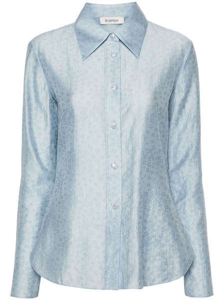  Rodebjer Camisa Carmen Con Bordado Floral - Azul 