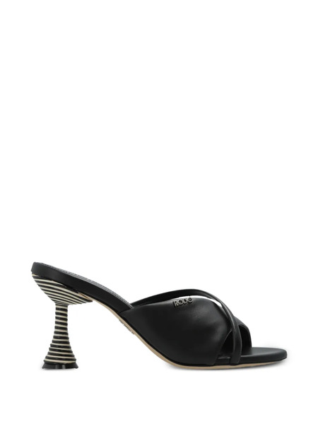  Rodo Mules Con Tacón - Negro 