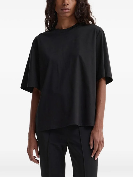  Róhe Camiseta Oversize Con Cuello Redondo - Negro 