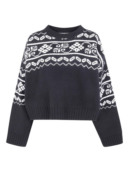  Róhe Jersey De Punto Fair Isle - Negro 