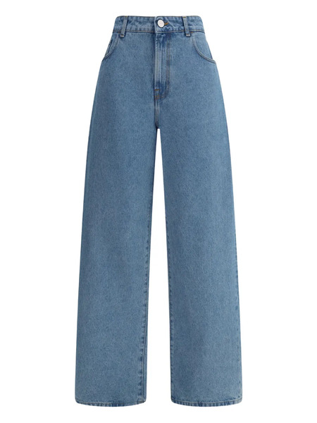  Róhe Vaqueros Estilo Baggy Con Cinco Bolsillos - Azul 