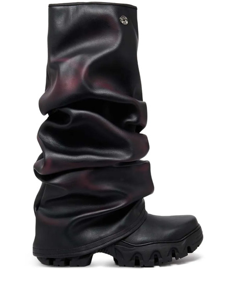  Rombaut Botas Altas Fruncidas - Negro 