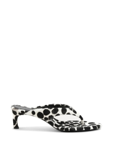  Rotate Birger Christensen Mules Con Pelo - Blanco 