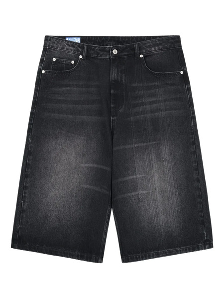  Rough. Pantalones Vaqueros Cortos - Negro 