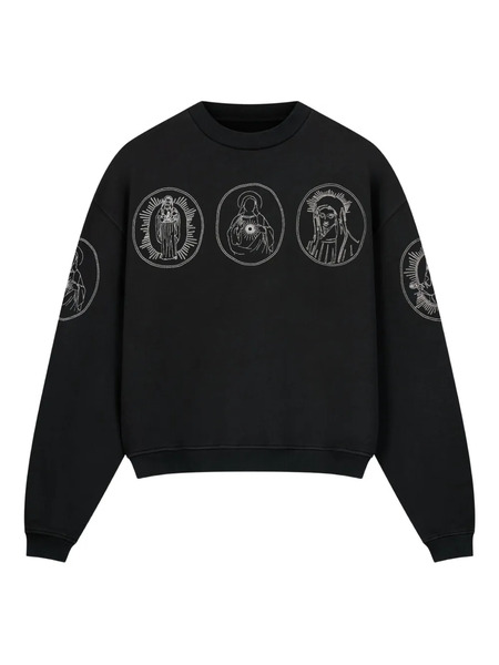  Rough. Sudadera Con Estampado Circular - Negro 