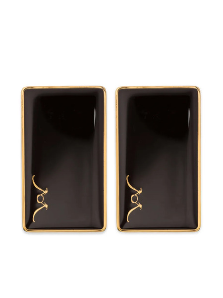  Rowen Rose Pendientes Con Logo - Dorado 