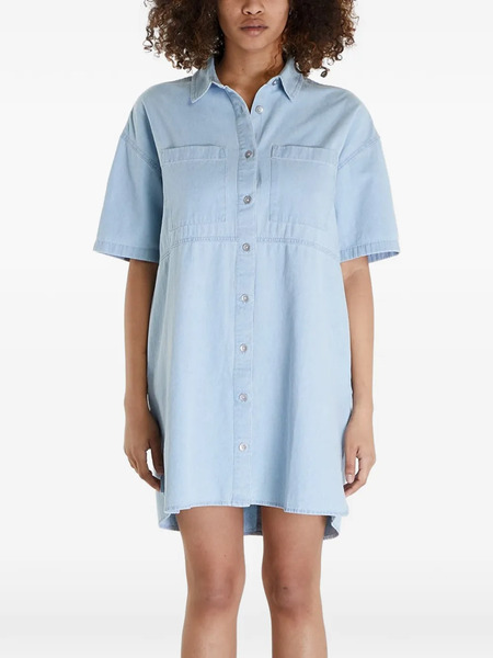  Roxy Vestido Camisero Pacific Night Con Botones - Azul 