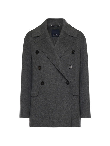  's Max Mara Abrigo Con Doble Botonadura - Gris 