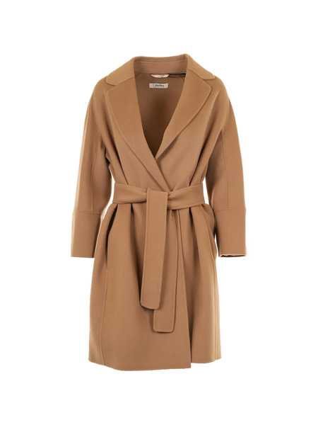  's Max Mara Belted Notch-lapel Coat - Marrón 