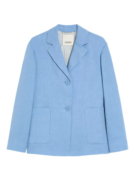  's Max Mara Blazer De Lino - Azul 