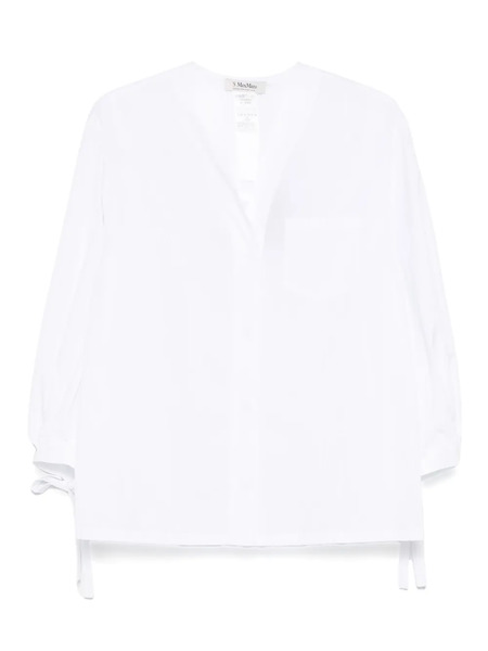 's Max Mara Camisa De Algodón - Blanco 