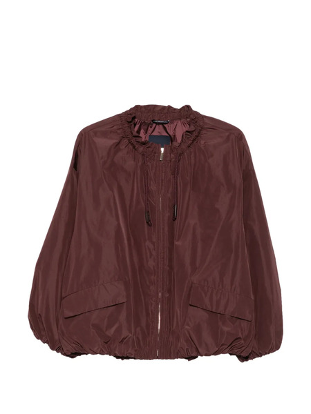  's Max Mara Drawstring Ruffled Jacket - Morado 