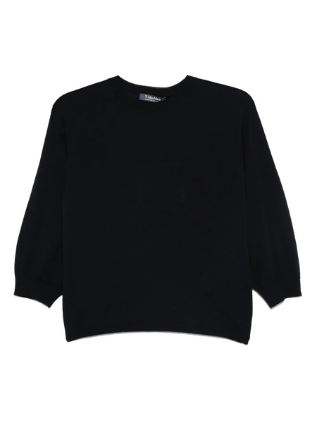  's Max Mara Top De Manga Farol - Azul 