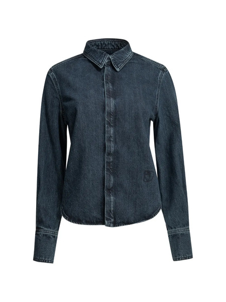  Sa Su Phi Camisa Vaquera Con Cierre Oculto - Azul 
