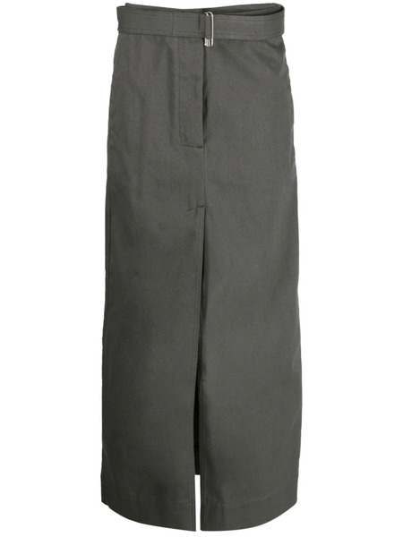  Sa Su Phi Falda Recta Con Cinturón - Verde 
