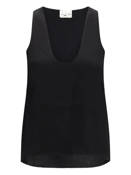  Sa Su Phi Top Con Cuello Redondo - Negro 
