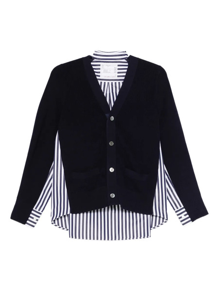  Sacai Cárdigan Con Paneles - Azul 
