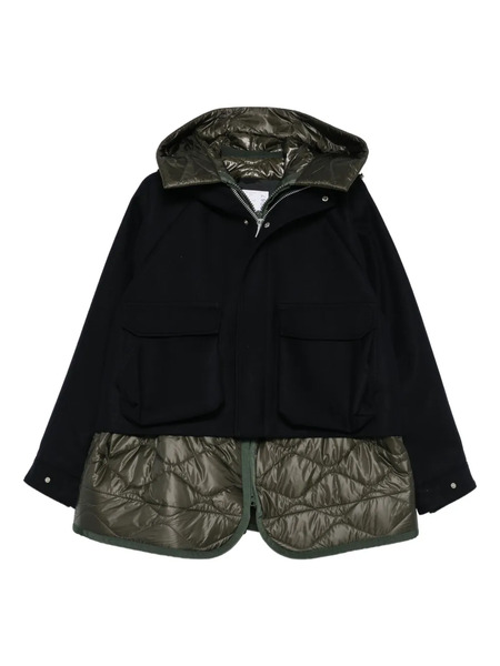  Sacai Plumífero Con Capucha - Azul 
