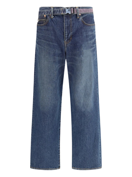  Sacai Vaqueros Con Cinturón - Azul 