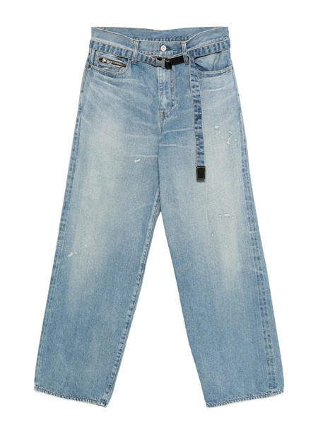  Sacai Vaqueros Con Cinturón - Azul 