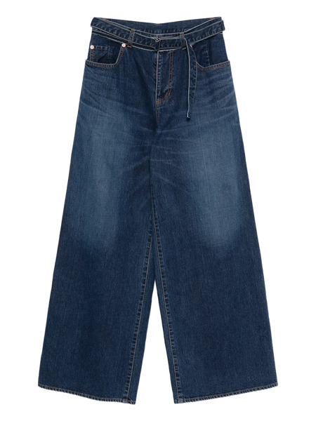  Sacai Vaqueros Con Cinturón - Azul 