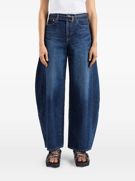  Sacai Vaqueros Con Cinturón - Azul 