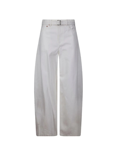  Sacai Vaqueros Con Cinturón - Blanco 