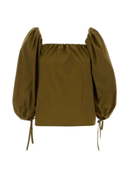  Saint Laurent Blusa De Manga Farol - Verde 
