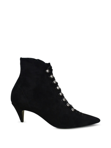  Saint Laurent Botas Con Puntera En Punta - Negro 