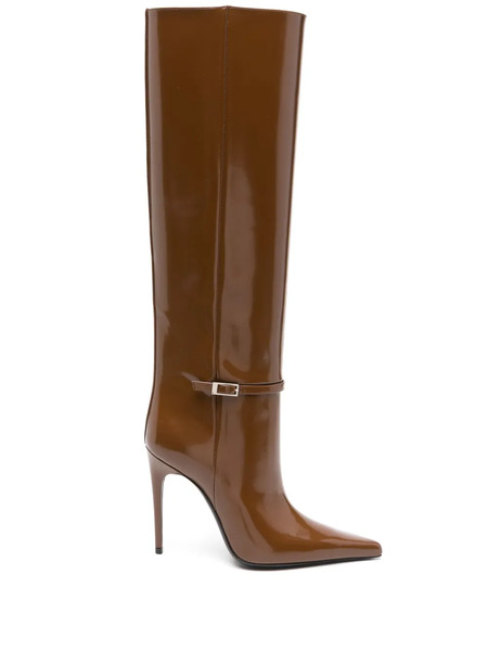  Saint Laurent Botas Hacker Con Tacón De 110 Mm - Marrón 