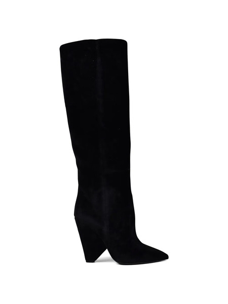  Saint Laurent Botas Niki Con Puntera En Punta - Negro 