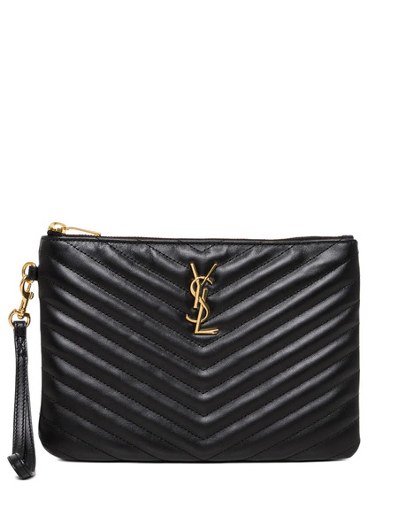  Saint Laurent Cartera Cassandre Acolchada - Negro 