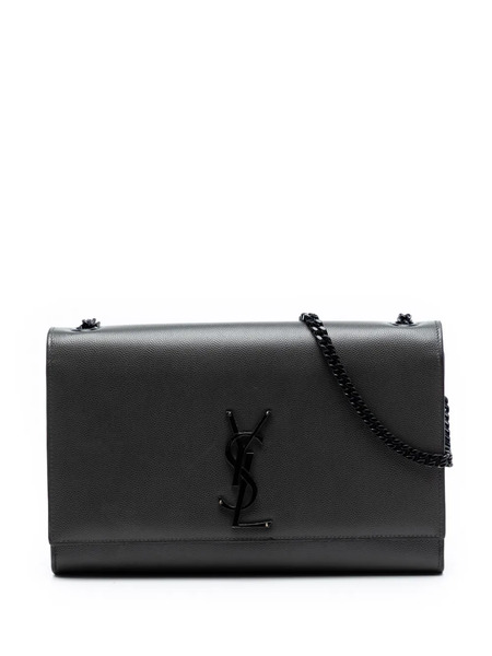  Saint Laurent Pre-owned Bandolera Monochrome Kate Mediana De Grain De Poudre Con Monograma 2016 - Gris 