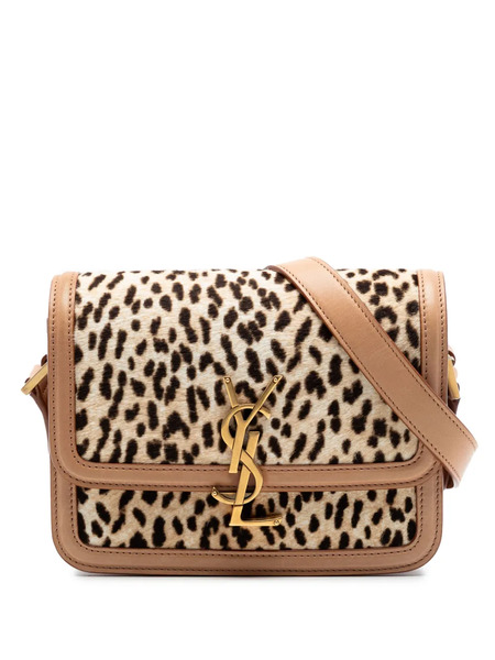  Saint Laurent Pre-owned Bandolera Solferino Pequeña De Peil De Becerro Con Estampado De Leopardo 2021 - Neutro 