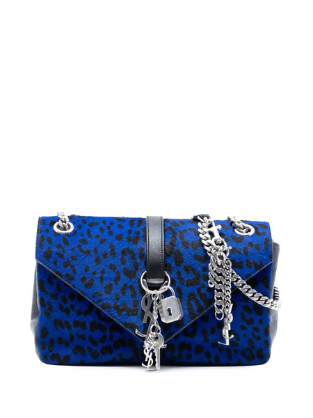  Saint Laurent Pre-owned Bolso De Hombro College Bag De Pelo De Poni Con Estampado De Leopardo 2015 - Azul 