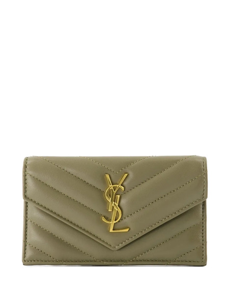  Saint Laurent Tarjetero Acolchado - Verde 