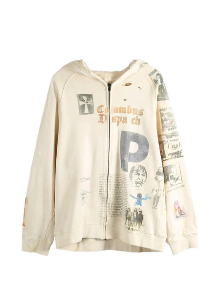  Saitos Sudadera Long Live Rock Con Capucha - Neutro 
