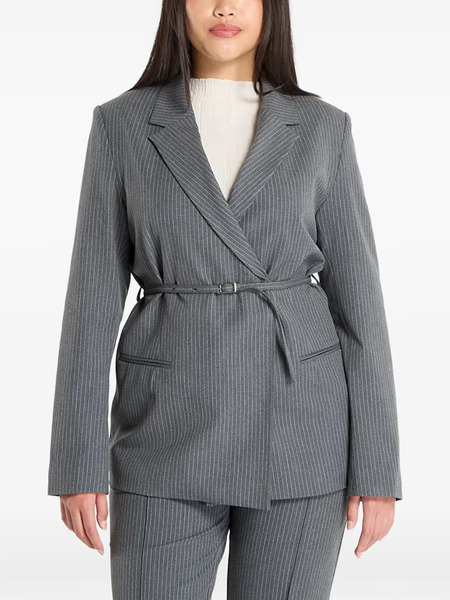  Samsoe Samsoe Blazer Salot A Rayas Diplomáticas - Gris 
