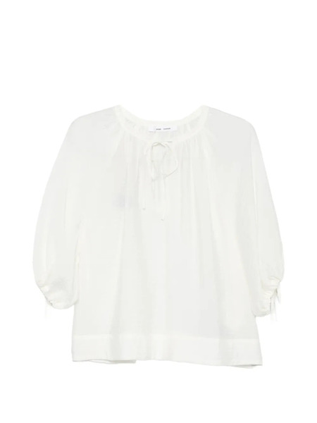  Samsoe Samsoe Blusa Samateran Con Lazo En El Cuello - Blanco 