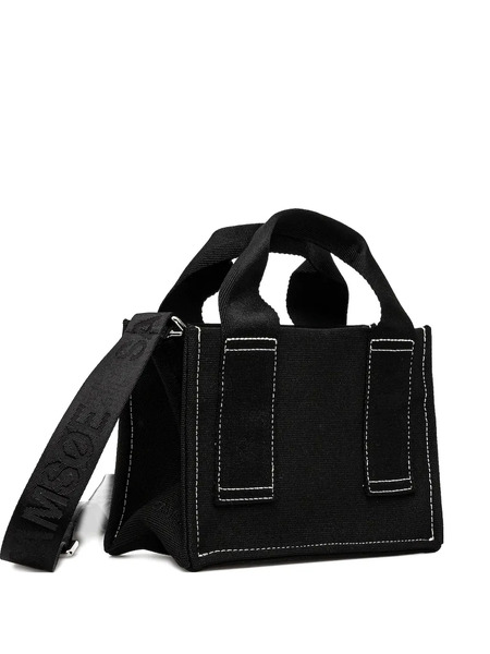  Samsoe Samsoe Bolso Shopper De Algodón Con Solapa - Negro 