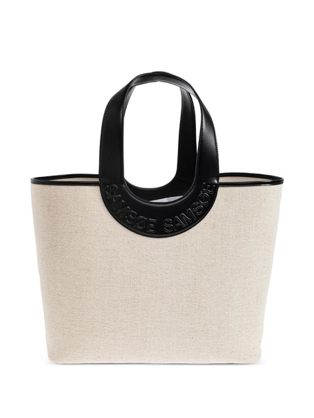  Samsoe Samsoe Bolso Shopper Saberta Con Logo En Relieve - Neutro 