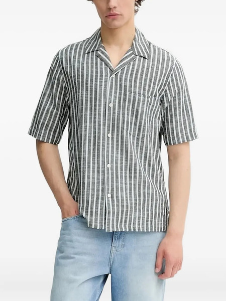  Samsoe Samsoe Camisa A Rayas - Gris 