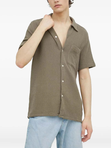  Samsoe Samsoe Camisa Avan Texturizada Con Bolsillo - Verde 