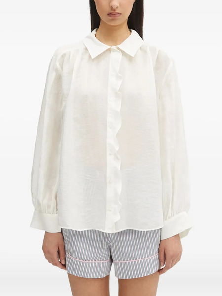  Samsoe Samsoe Camisa Con Volantes En El Cuello - Blanco 