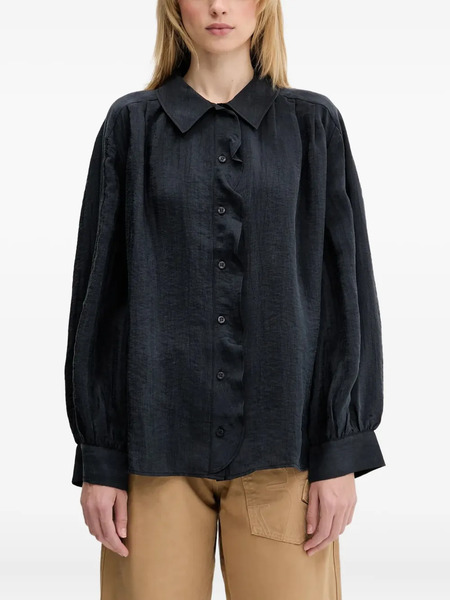  Samsoe Samsoe Camisa Con Volantes - Negro 