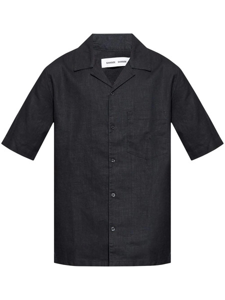  Samsoe Samsoe Camisa De Manga Corta - Azul 