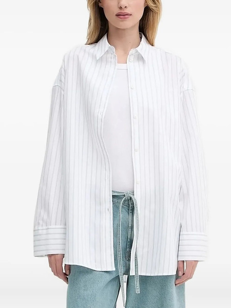  Samsoe Samsoe Camisa Samarika A Rayas Diplomáticas - Blanco 