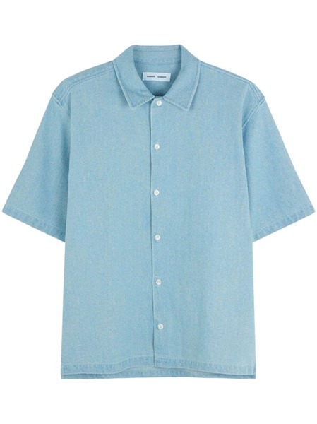  Samsoe Samsoe Camisa Vaquera De Manga Corta - Azul 