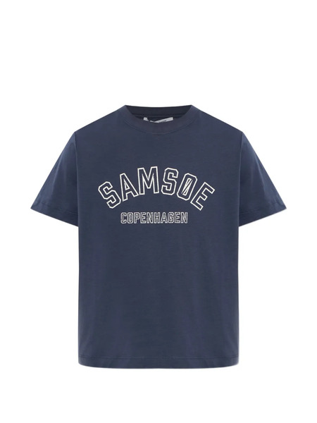 Samsoe Samsoe Camiseta Sacamino Con Logo Estampado - Azul 